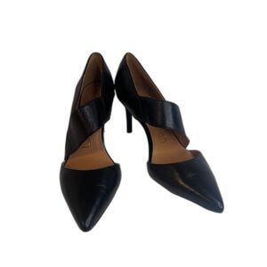 Calvin Klein Ginostra Black w/ Gold Detail Strappy High Heel Pump Size 10